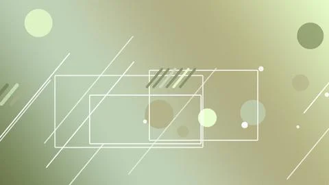 Overlapping abstract rectangles with geometric circles and diagonal element.. Illustrazione stock