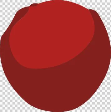 Overlapping abstract red blobs are floating in flat design style, showing Stock Illustration