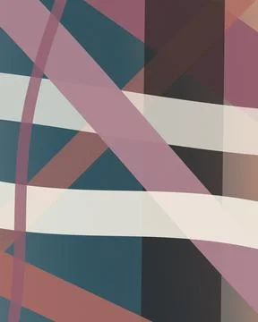 Overlapping angular bands and blocks form a sophisticated muted composition.. Illustrazione stock