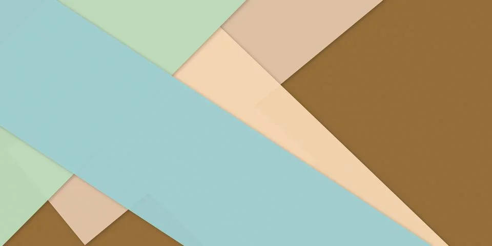 Overlapping angular forms in muted teal, peach, sage, and brown create a re.. Stock Illustration