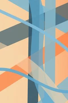 Overlapping angular planes and sweeping curves form a sophisticated abstrac.. Stock Illustration