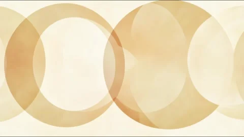Overlapping beige rings sliding across minimalist horizontal backdrop seaml.. Stockbeeldmateriaal 339791426