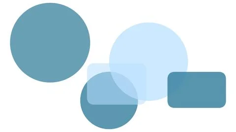 Overlapping blue and white translucent shapes creating modern abstract comp.. Stock Illustration