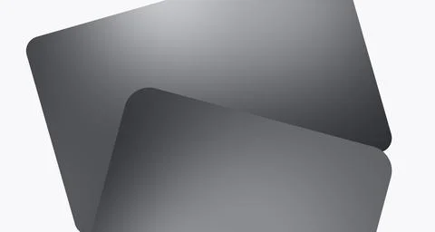 Overlapping Charcoal Grey Geometric Cards Illustrazione stock