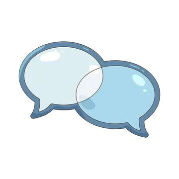 Overlapping chat bubble Иллюстрация