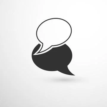 Overlapping chat bubbles Stock Illustration