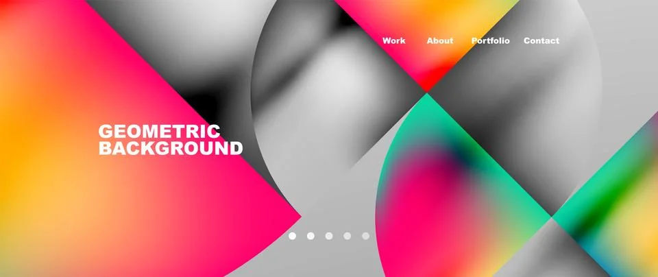 Overlapping circles abstract background template Stock-Illustration