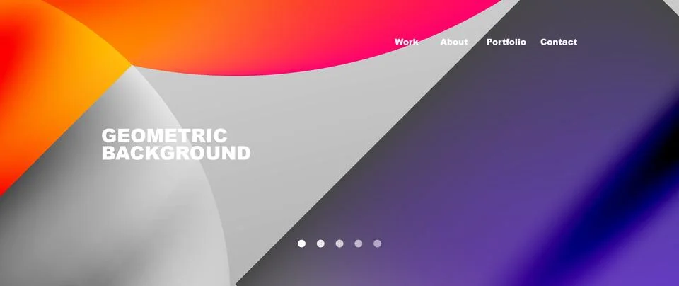 Overlapping circles abstract background template Stock Illustration