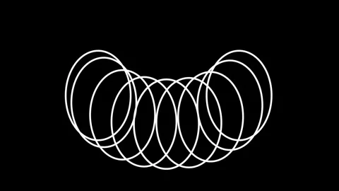 Overlapping Circles Bubble Chain Animation Stock Footage 343510763