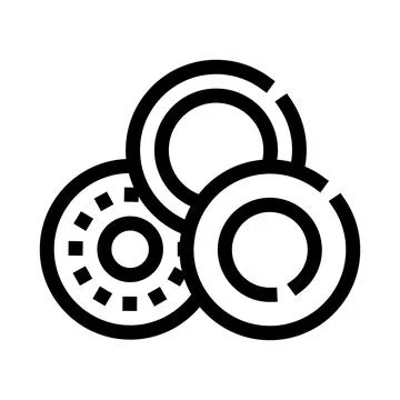 Overlapping circles geometric pattern abstract symbol icon Stock Illustration