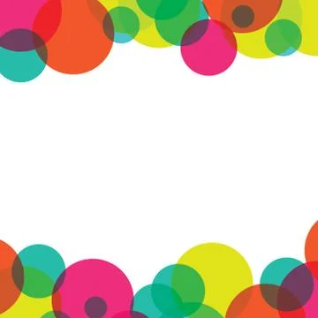 Overlapping Circles On Glowing Abstract Background Stock Illustration