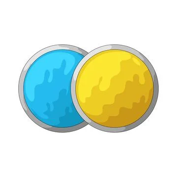 Overlapping circles illustration Stock Illustration