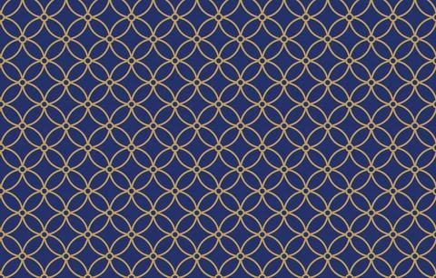 Overlapping circles, round shapes traditional Asian seamless pattern イラスト素材