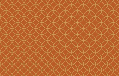 Overlapping circles, round shapes traditional Asian seamless pattern イラスト素材