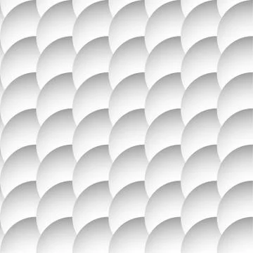 Overlapping circles seamless pattern, monochrome background. Shaded circles. Illustrazione stock