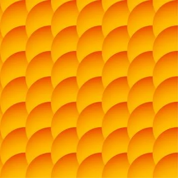 Overlapping circles seamless pattern, monochrome background. Shaded circles. Stock Illustration