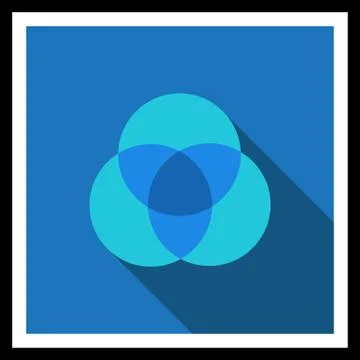 Overlapping circular diagrams 스톡 일러스트
