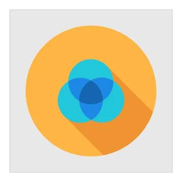 Overlapping circular diagrams 스톡 일러스트