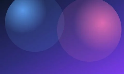 Overlapping circular gradients create an abstract purple and blue background Stock-Illustration