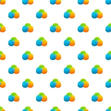 Overlapping color circles creating a seamless pattern background Stockillustratie
