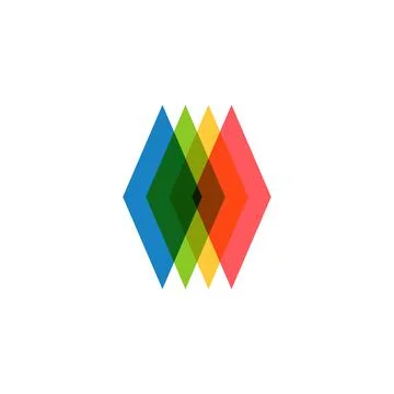 Overlapping colorful layers. Stock vector illustration isolated Stock Illustration
