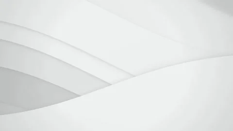 Overlapping curved and straight white and light gray planes create dynamic s Stock Footage 340678353