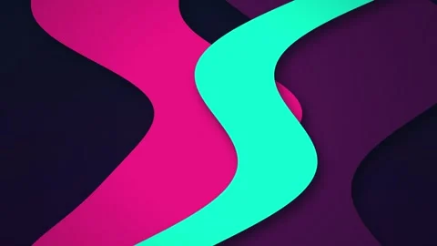 Overlapping curved organic bands seamless loop motion background Stock Footage 344318573