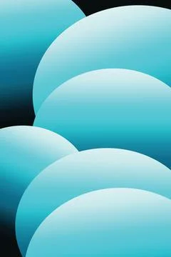 Overlapping cyan circular shapes background with soft gradients for modern .. Stock Illustration