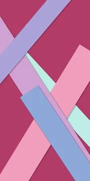 Overlapping diagonal bars in vivid raspberry, blush, lavender, aqua, and pe.. Illustrazione stock