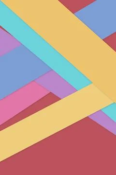 Overlapping diagonal strips in warm and cool hues form a lively paper-inspi.. Stock Illustration