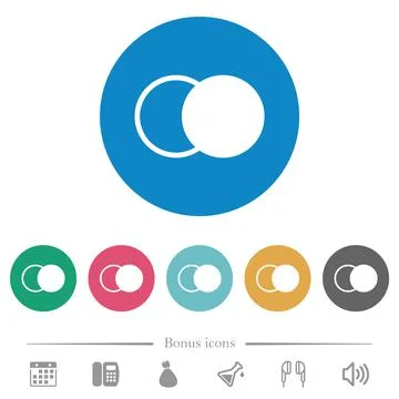 Overlapping elements flat round icons イラスト素材