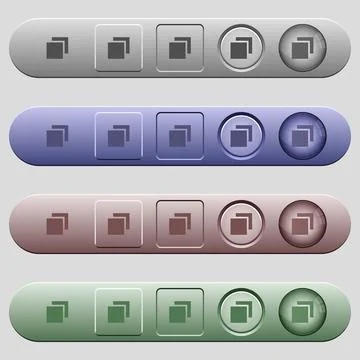 Overlapping elements icons on horizontal menu bars 스톡 일러스트