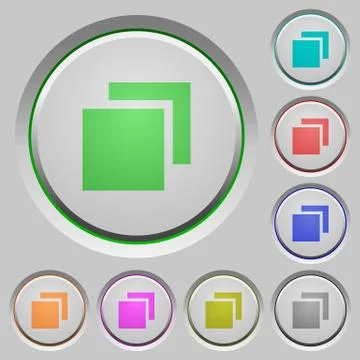 Overlapping elements push buttons Stockillustratie