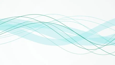 Overlapping flowing ribbons and delicate wave lines seamless loop Stock Footage 344231264