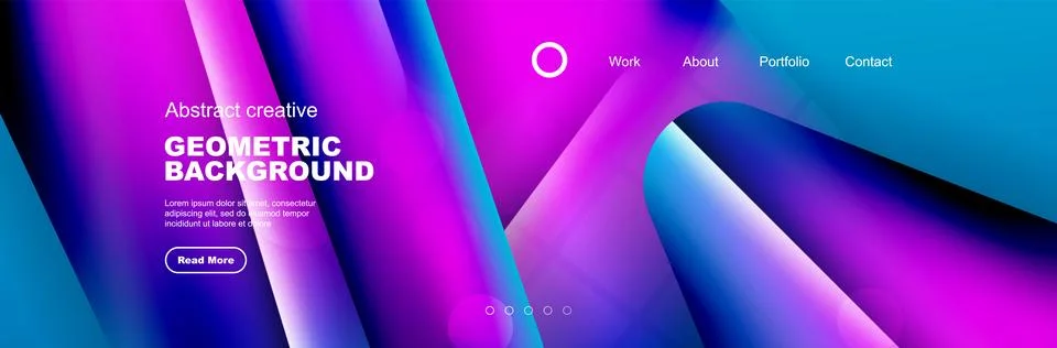 Overlapping geometric shapes background. 3D shadow effects and fluid gradients Stock Illustration