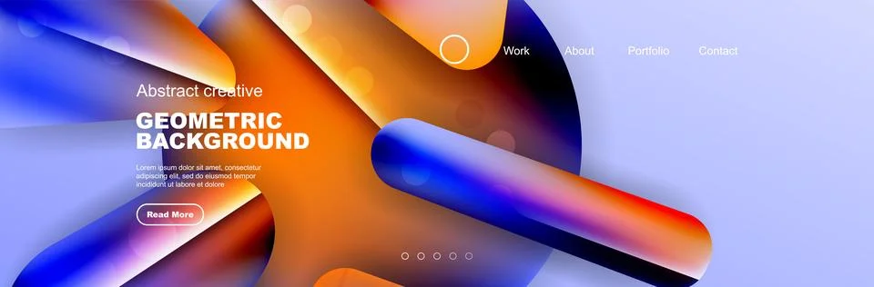 Overlapping geometric shapes background. 3D shadow effects and fluid gradients Stock Illustration