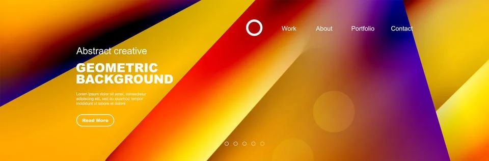 Overlapping geometric shapes background. 3D shadow effects and fluid gradients Stock Illustration