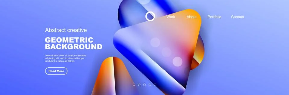 Overlapping geometric shapes background. 3D shadow effects and fluid gradients Stock Illustration