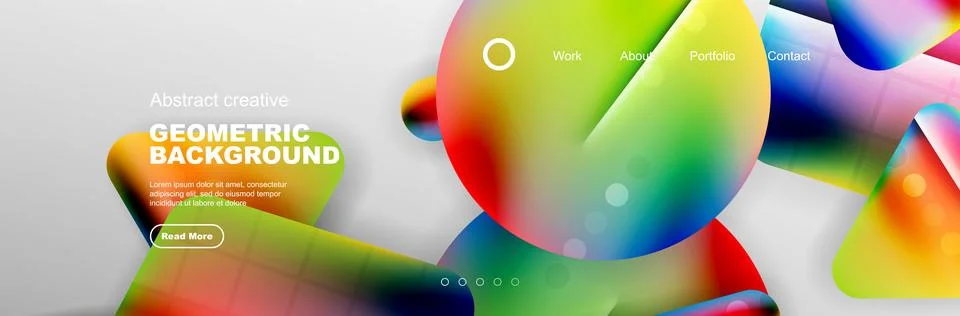 Overlapping geometric shapes background. 3D shadow effects and fluid gradients Stock Illustration