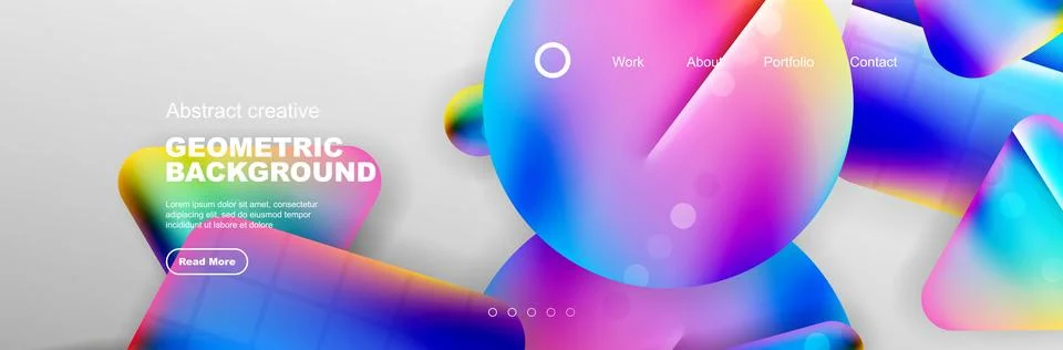 Overlapping geometric shapes background. 3D shadow effects and fluid gradients Stock Illustration