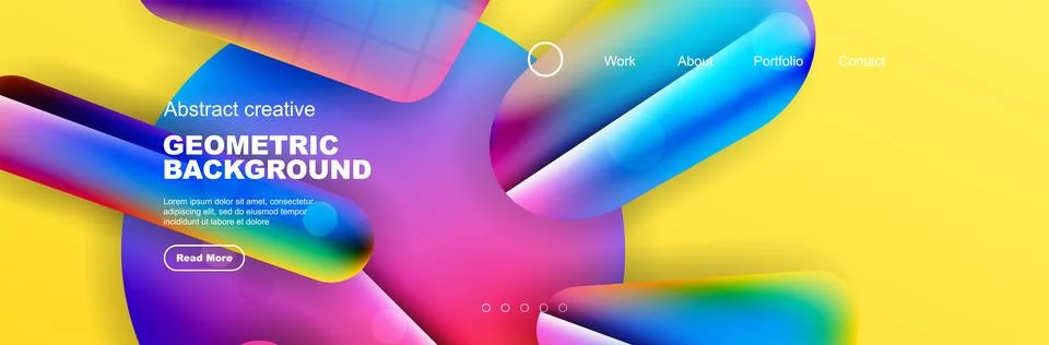 Overlapping geometric shapes background. 3D shadow effects and fluid gradients Stock Illustration