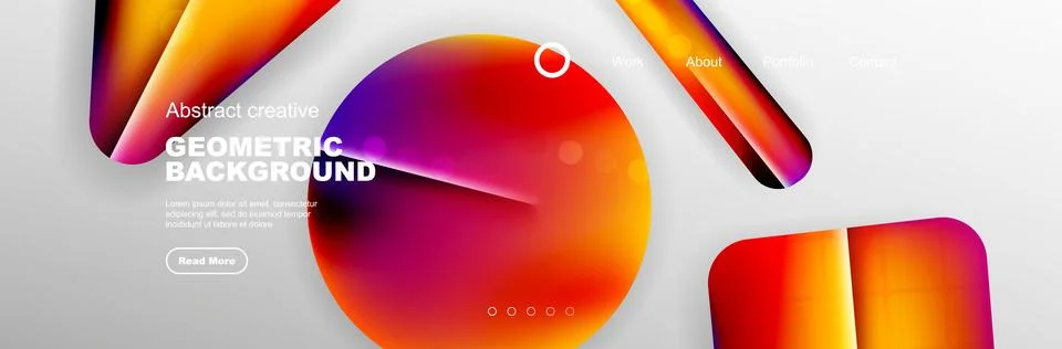 Overlapping geometric shapes background. 3D shadow effects and fluid gradients Stock Illustration
