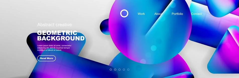 Overlapping geometric shapes background. 3D shadow effects and fluid gradients Stock Illustration
