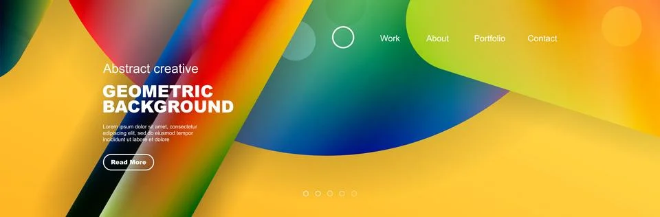 Overlapping geometric shapes background. 3D shadow effects and fluid gradients Stock Illustration