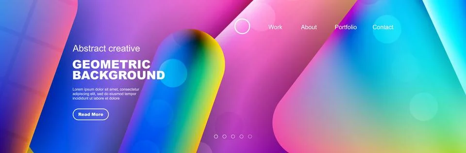 Overlapping geometric shapes background. 3D shadow effects and fluid gradients 스톡 일러스트