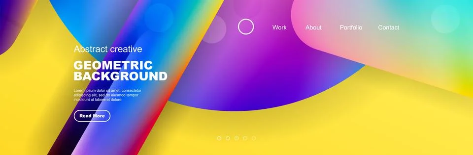Overlapping geometric shapes background. 3D shadow effects and fluid gradients Stock Illustration
