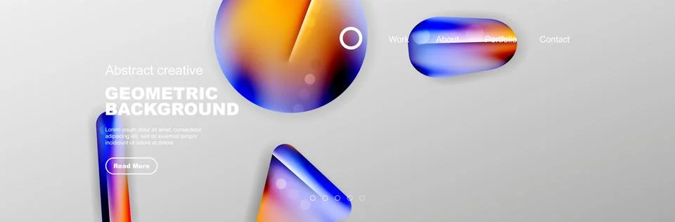 Overlapping geometric shapes background. 3D shadow effects and fluid gradients Stock Illustration
