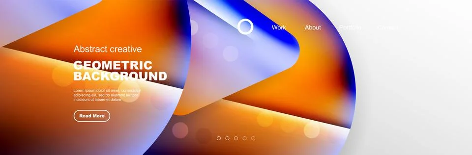 Overlapping geometric shapes background. 3D shadow effects and fluid gradients 스톡 일러스트
