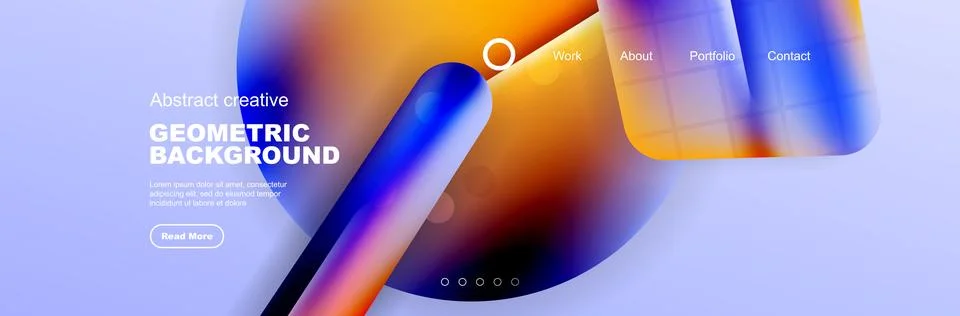 Overlapping geometric shapes background. 3D shadow effects and fluid gradients Stock Illustration