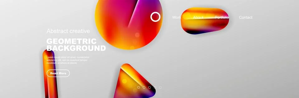 Overlapping geometric shapes background. 3D shadow effects and fluid gradients Stock Illustration